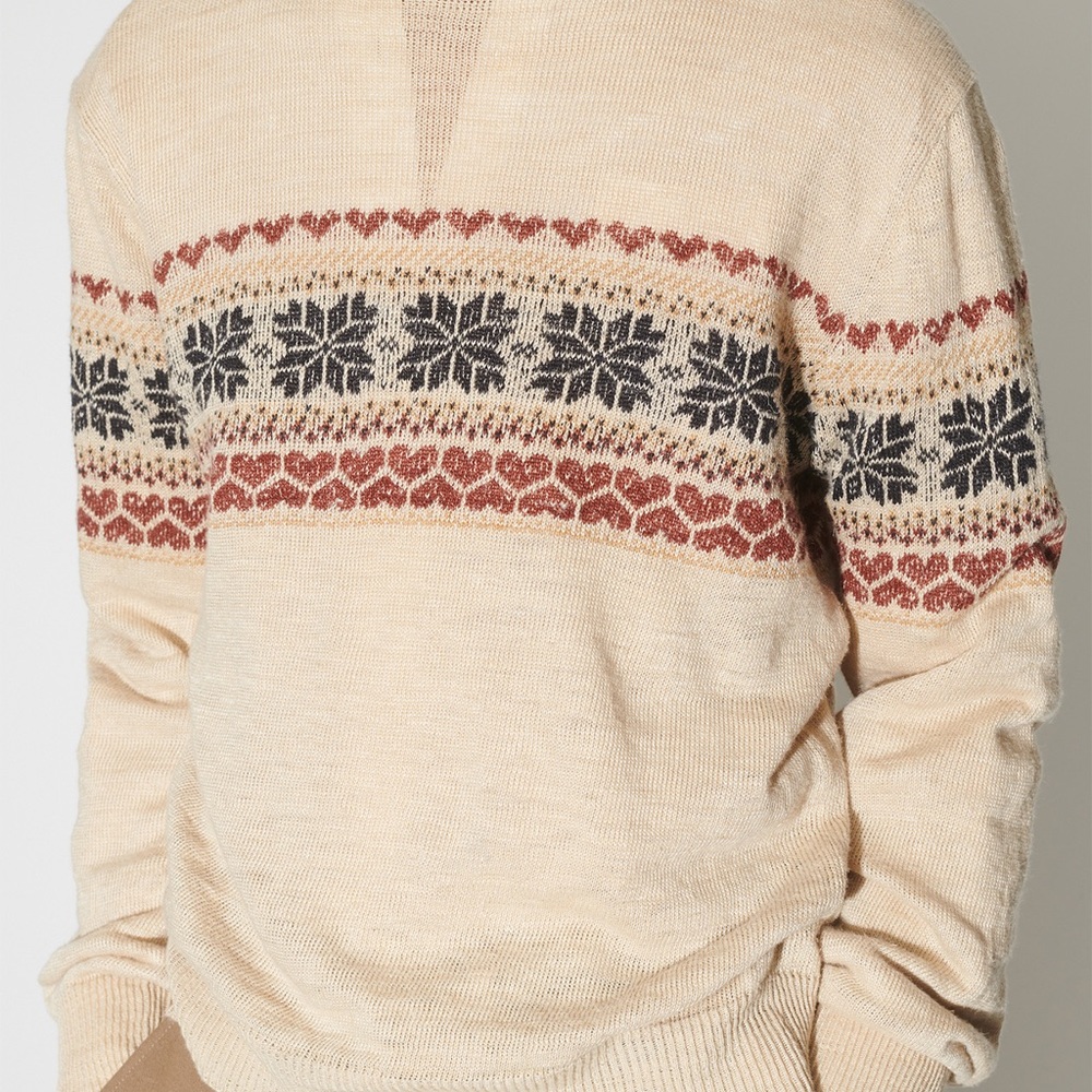 Our Legacy BASE ROUNDNECK Snow Fairisle Hemp - Picture 3 of 9